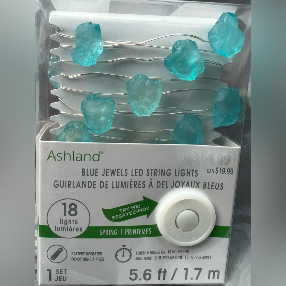 Blue jewels string lights